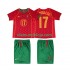 Camisola Portugal Cristiano Ronaldo 17 Retro Criança Equipamento Primeiro 2004 Manga Curta